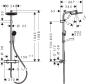 Preview: Hansgrohe Activera S Showerpipe 240 1jet EcoSmart mit Ecostat Fine Varia