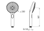 Preview: Handbrause Hansaactivejet 3 Strahl, grau/chrom