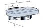 Preview: Smedbo House Seifenschaltenhalter mit mattem Glas