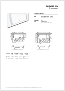 Preview: Repabad Badewanne Genf Duo 180/130 rechts