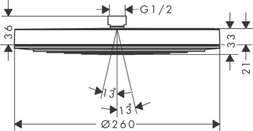 Hansgrohe Pulsify S Kopfbrause 260 1jet EcoSmart