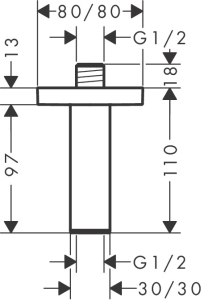 Hansgrohe Deckenanschluss E 10 cm