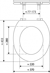 Komfort WC-Deckel mit Absenkautomatik, oval, weiß