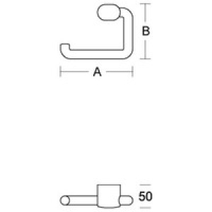 Preview: PBA WC-Papierhalter, offen, Nylon, weiß