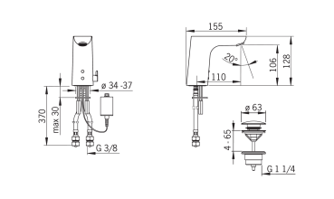 Preview: Hansa Hansaligna Sensor-Waschtischbatterie