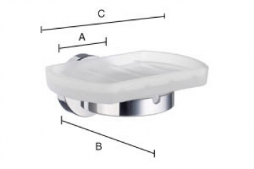 Smedbo Home Seifenschalenhalter mit mattem Glas