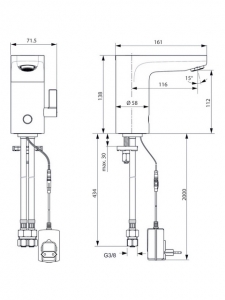 Ideal Standard CeraPlus Sensor-Waschtischarmatur DN 15