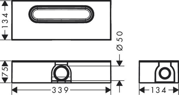 Hansgrohe uBox universal Grundkörper Duschrinnen Ablaufgehäuse für Standardinstallation