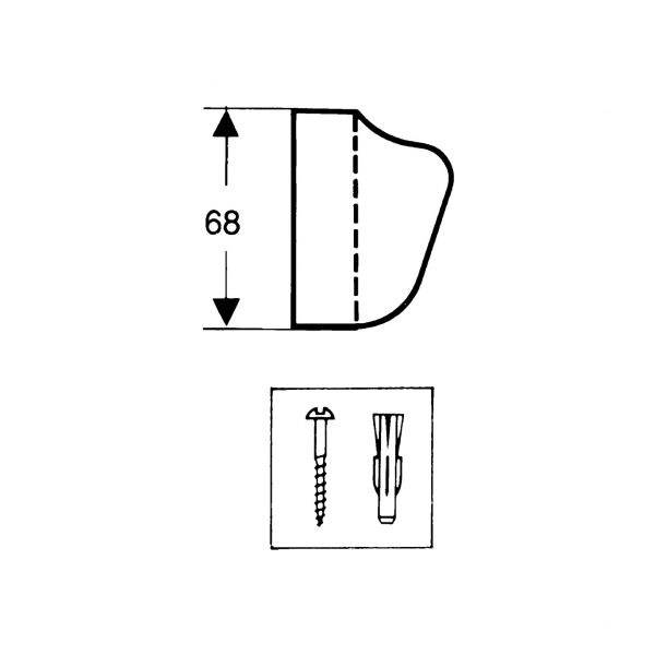 Wandbrausehalter Universal für Handbrausen chrom