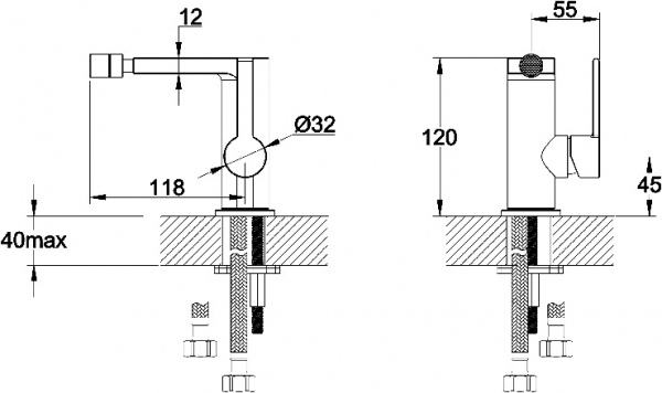 Bidet-Armatur Linie 230
