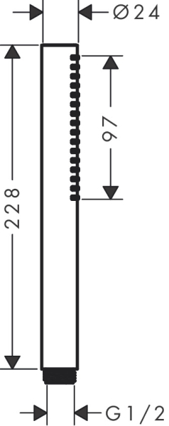 Hansgrohe Pulsify S Stabhandbrause 100 1jet EcoSmart+
