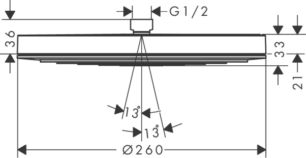 Hansgrohe Pulsify S Kopfbrause 260 1jet EcoSmart