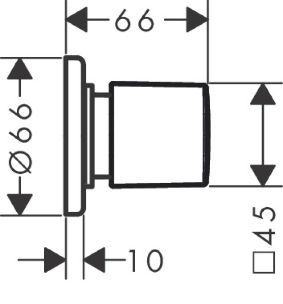 Hansgrohe Metris Absperrventil E Unterputz