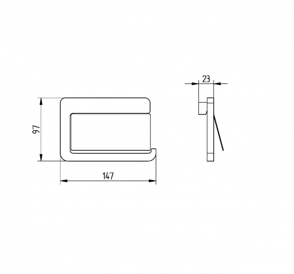 Avenarius Papierhalter mit Deckel Serie 480 black