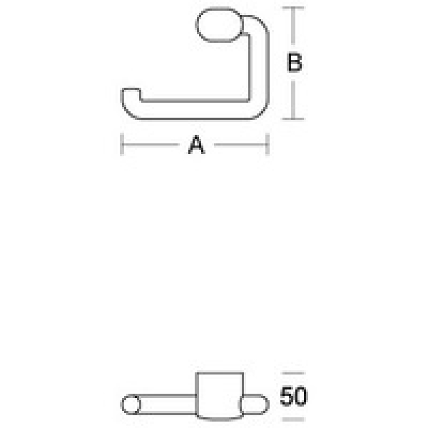 PBA WC-Papierhalter, offen, Nylon, weiß