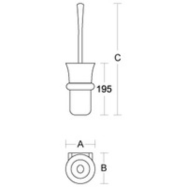 PBA WC-Bürstengarnitur, Nylon, weiß