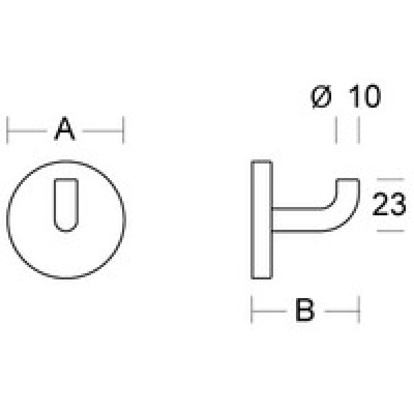 PBA Wandhaken, Nylon, einzeln, weiß