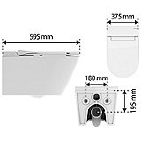 Evenes Dusch-WC Loumea 2.0, weiß