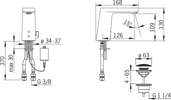 Hansa Hansastela Sensor-Waschtischbatterie