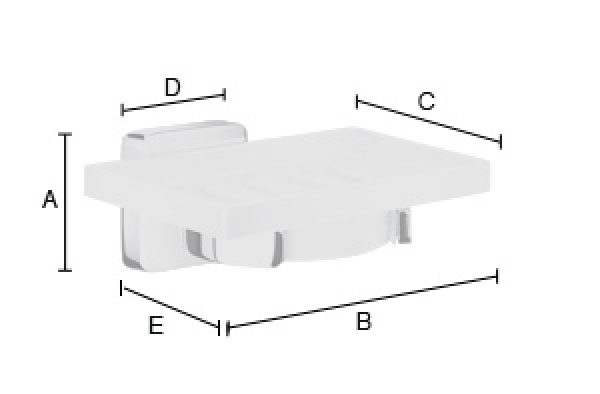 Smedbo Ice weiße Seifenschale aus Porzellan