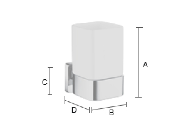 Smedbo Ice Soft Cube Zahnputzbecherhalter