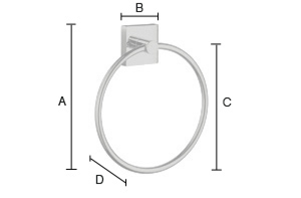 Smedbo House Handtuchring geschlossene runde Form