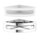 Keuco Elegance Eckseifenkorb chrom/weiß