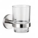 Avenarius 190 Edelstahl Glashalter mit Glas