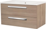 Waschtischunterschrank mit Keramik-Waschtisch Edia