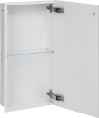 Wandcontainer 2 Fächer, 1 weiße Glastür, 600 mm